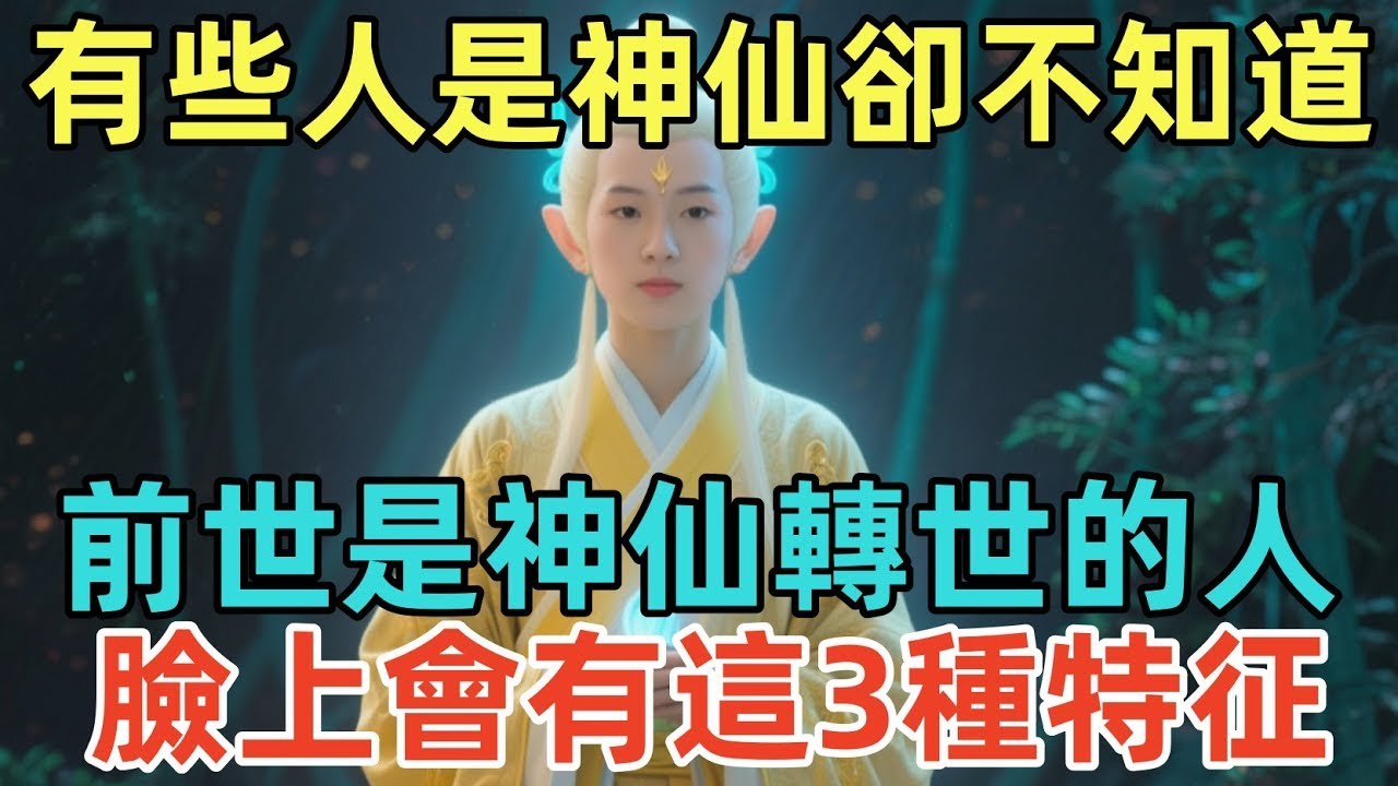 有些人是神仙卻不知道！前世是神仙轉世的人，臉上會有這3種特征！