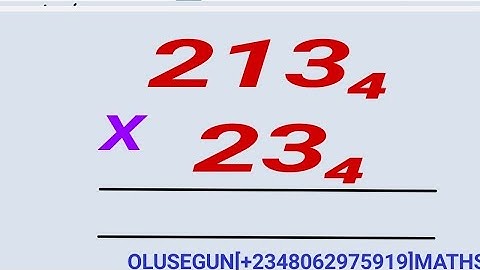 How do you Multiply Numbers with bases?213 base 4 multiply by 23 base 4|