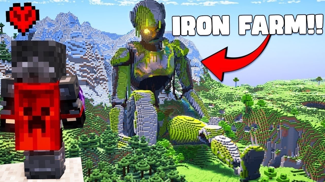 I Built The Most Over The Top IRON FARM In Hardcore Minecraft