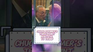 Chuck Schumer’s three-point rebuttal to Trump. #shorts#youtubeshorts#celebrity#trump#chuckschumer