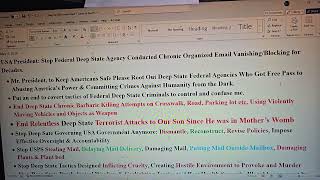 USA President Stop Federal Deep State Agency Conducted Chronic Organized Email Vanishing for Decades
