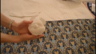 おしぼり、タオルアート　ミッキーを作る　Making a towel MICKEY MOUSE
