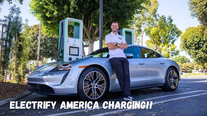 How to Charge a Taycan at an Electrify America Charging Station!! Locating, Starting Session & More!