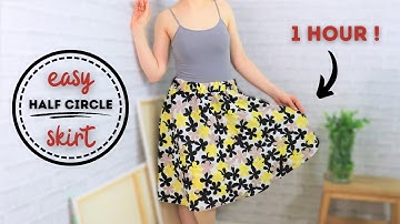 SUPER EASY circle skirt - NO zippers, NO fuss, NO π formula - just EASY 1 hour SKIRT!