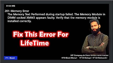 How To Fix BIOS 201 Memory Error - Startup 201-Memory Error | 201 Memory Error Solved