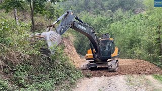 Connecting Rural Community to City Excavating Vehicles Running Road