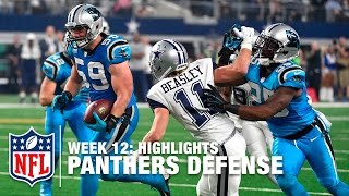 Carolina Defensive Highlights (Week 12) | Panthers vs. Cowboys | NFL