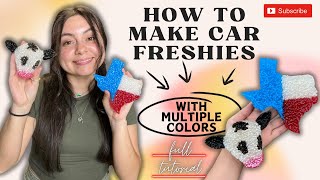 How to Make Car Freshies with Multiple Colors | Multiple Color Freshie Full Tutorial #freshies