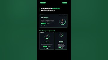 Responsive & Animated Portfolio Website with HTML, CSS & JS #coding #portfolio #css #shorts
