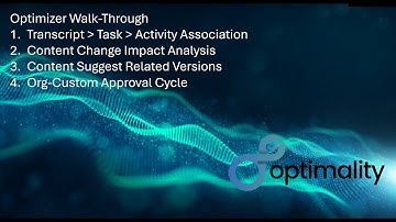 Optimizer Walk Through