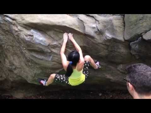 This is how Ashima is climbing on Polish Traverse