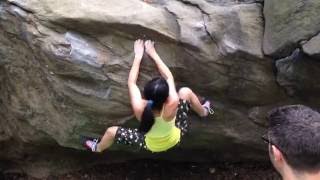 This is how Ashima is climbing on Polish Traverse