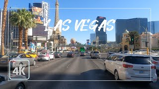 Driving Downtown Las Vegas Strip 4K - &quot;America&#39;s Playground, The Entertainment Capital of the World&quot;