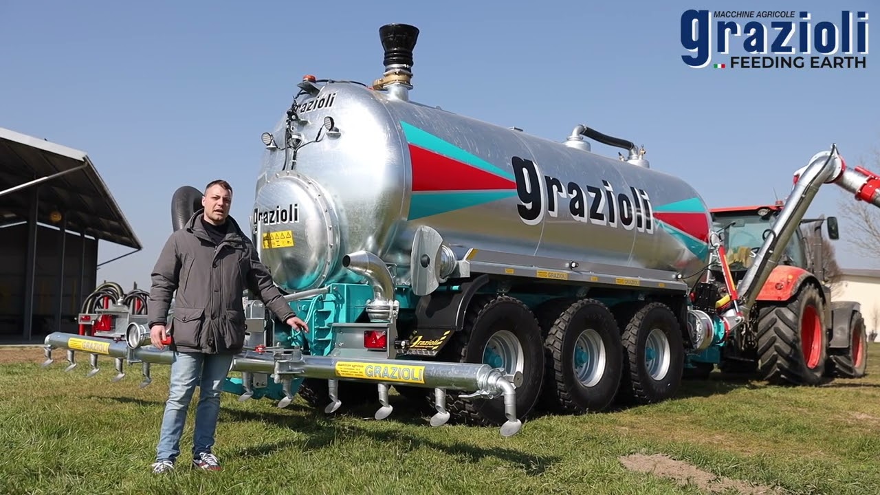 Carrobotte Grazioli Europa 340/3 con distributore rasoterra e interratore 6 ancore