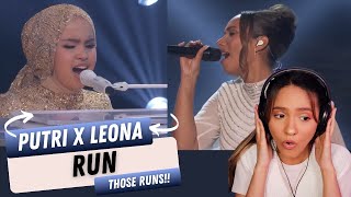 Putri Ariani x Leona Lewis - Run | REACTION!!