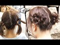 ボブの方オススメ！巻かずにできる！ツイン団子のヘアアレンジ！How to: Easy MESSY BUN | New Bun Hairstyle | Updo Hairstyle | Bob