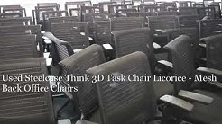 Used Steelcase Think 3D Task Chair in Licorice - Mesh Back Office Chairs SD 480p 