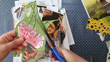 Use Magazines to create Junk Journal Basis & Ephemera | #ASMR  (no talking | no music)