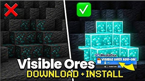 🔥 Best Glowing Ores Addon for Minecraft PE 1.21+ | Outlined Ores Pack 2025