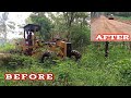 Motor Grader Must Remove All Bushes To Make It A Beautiful And Safe Road To Travel