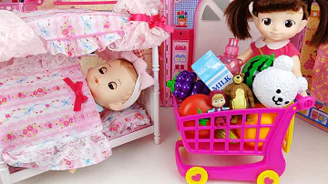 콩순이 아이스크림 냉장고 아기인형 공주침대 뽀로로 장난감놀이 Baby Doll Princess Bed And Pororo Ice Cream Refrigerator Toys Play 