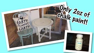 2oz of Waverly Inspirations Chalk paint to paint an entire side table!