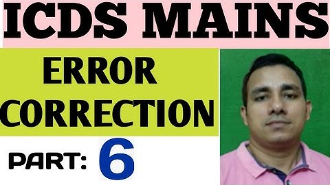 error correction for icds