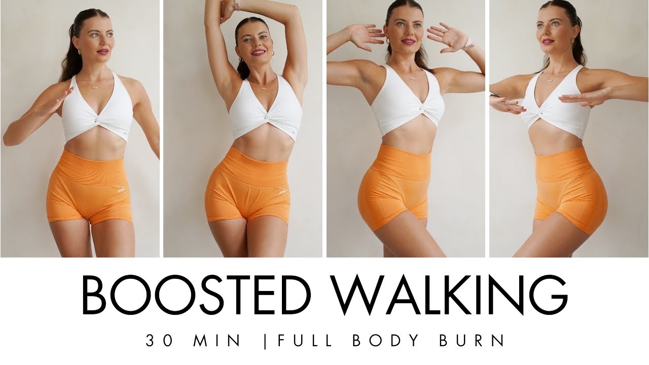 30 MIN WALKING EXERCISES FOR WEIGHT LOSS- No Jumping | Walk at Home | Lower Belly Fat Burn