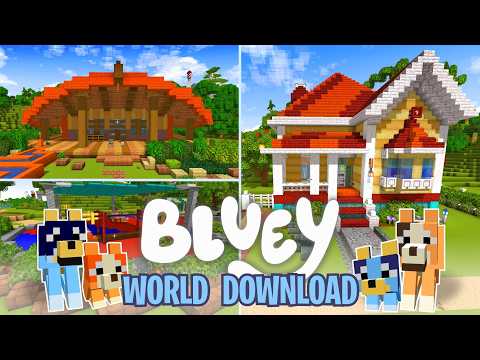BLUEY - Minecraft WORLD TOUR (plus WORLD DOWNLOAD)