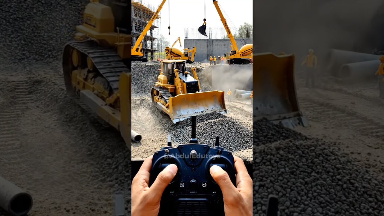Ultra Realistic RC Bulldozer at Mini Construction Site | Real Sounds No Music