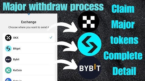 Major withdrawal complete process|| Withdraw major tokens in exchanges  bybit bitget okx