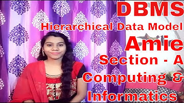 Data base management system - Hierarchical Data MODEL - Amie Section-A, Computing and Informatics