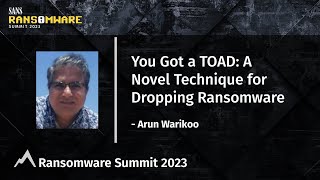 You Got a TOAD: A Novel Technique for Dropping Ransomware