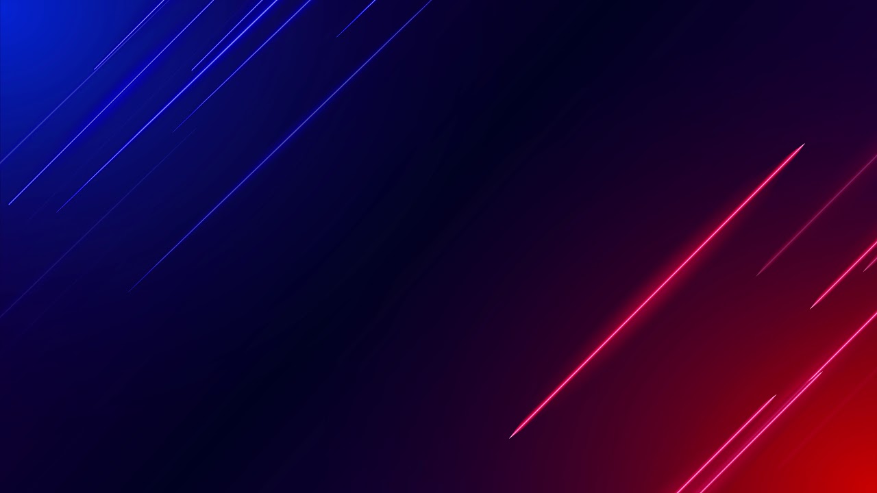 neon animated background video with moving red and blue lines YouTube