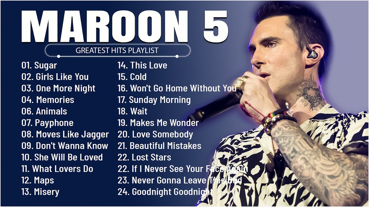 Maroon 5 - Greatest Hits Full Album -  Best Songs Collection 2023