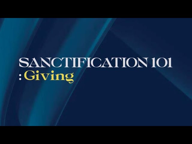 SANCTIFICATION 101: GIVING | Tolu Cole | New Testament City | MON MAR. 03RD, 2025