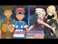 Pokemon Sun and Moon: Trainer Ash and Brock Vs Trainer Dawn and Champion Cynthia