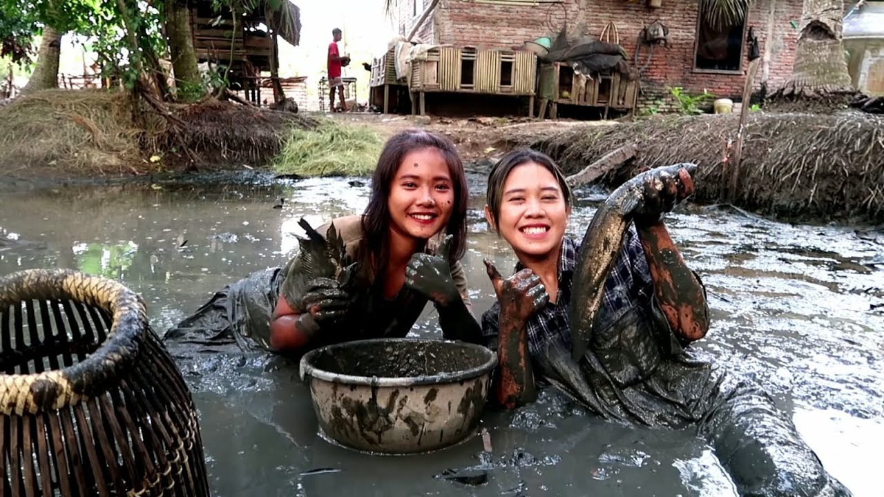 Mlebet ikan di sarang ikan monster sampe mandi lumpur || breng cewe cantik & seksi