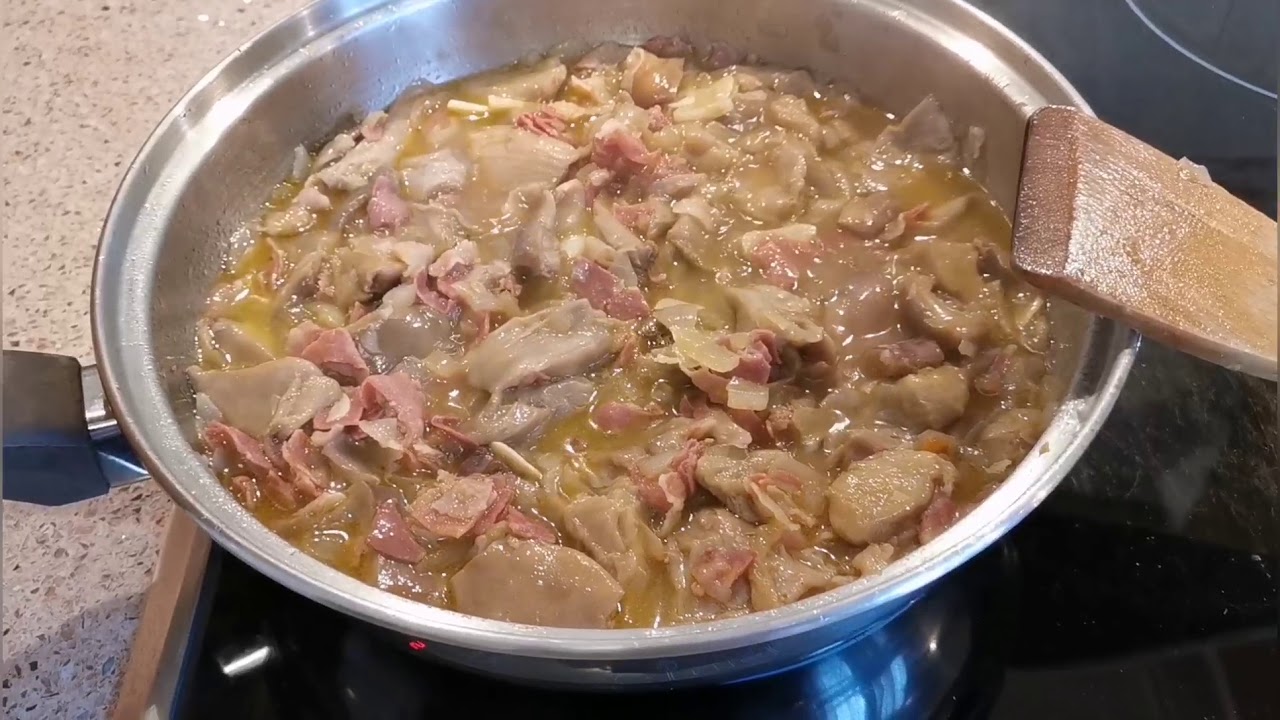 Receta lepista personata (pie violeta) paso a paso