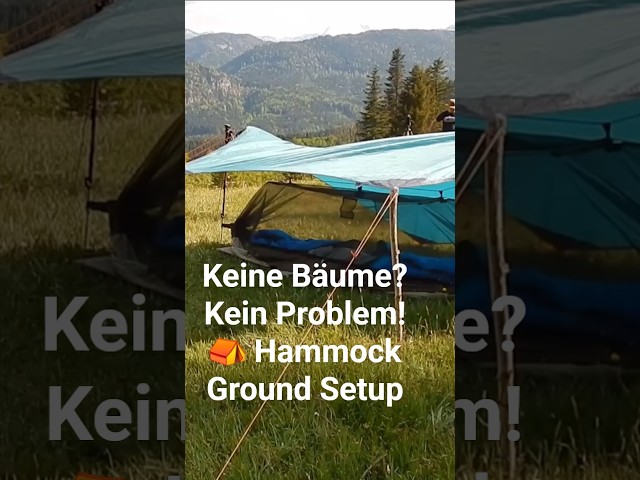 Keine Bäume? Kein Problem! ⛺️ Hammock Ground Setup