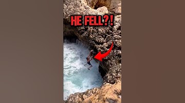 He fell at the huge hole😱#shorts