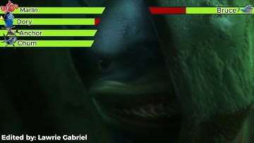 Finding Nemo (2003) Bruce Goes Mental with healthbars