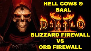 Diablo 2 Resurrected - ORB FIREWALL VS BLIZZARD FIREWALL - A comparison against Baal and Cows.