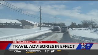 A look at travel advisories in effect around Central Indiana