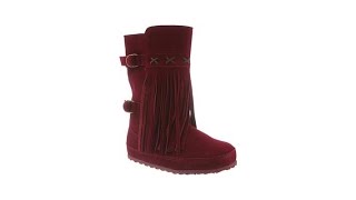 BEARPAW Krystal Suede Fringe Boot with NeverWet