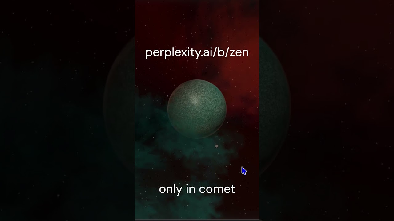 Friday Zen for my fellow Cometeers!  cool feature in Perplexity's browser:  -- navigate to perpl