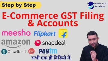 E-Commerce GST Filing | E-Commer Accounting in Tally | Amazon Flipkart Meesho GST Filing. @repotic.