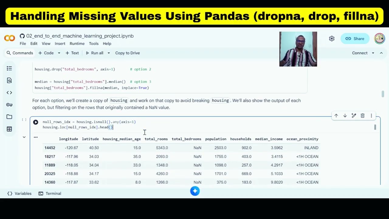 Handling Missing Values Using Pandas dropna, drop, fillna