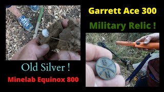 Garrett Ace 300 - Minelab Equinox 800 -Old Silver Coin - Military Relic ! By : Quest For Details