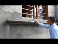 Building Beautiful Window Legs - Rendering Sand And Cement Create the Foot Of The Decorative Window